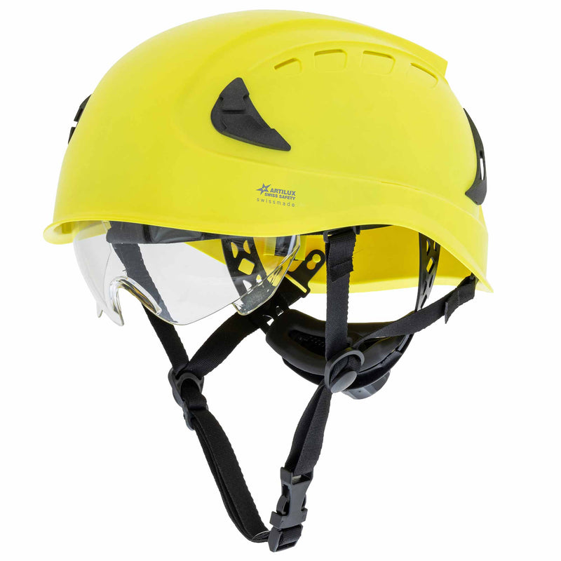 Schutzhelm ARTITOP SH700 | ABS Kunststoff | Schutzbrille | 4-Punkt-Kinnband | ROTO-System | 6-Punkt-Textilbänderung | Swiss Made | ARTILUX