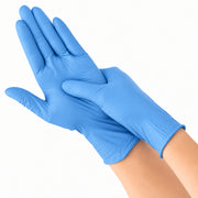 SHOWA 7502PF EBT, getragene Nitrilhandschuhe mit feinen Falten und flexiblem Bündchen