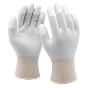 SHOWA BO0600 weisse Feinmontagehandschuhe, Paar mit PU-beschichteten Fingerspitzen