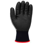 SHOWA GW345 Handschuh, einzelne Handfläche mit schwarzer Latex-Beschichtung und rotem Abschluss