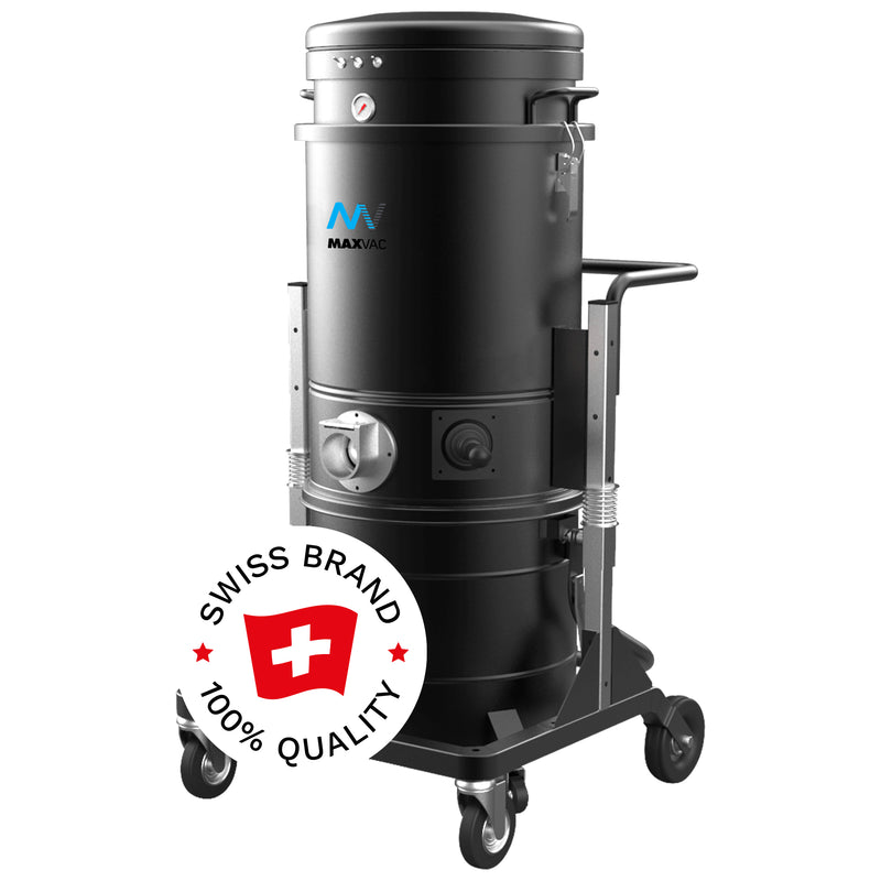 Leistungsstarker Industriesauger | M‑Klasse-Filter | 3 Motoren | manuelle Filterreinigung | 65 oder 100 Liter Behälter | MAXVAC SUPRA SV1-470