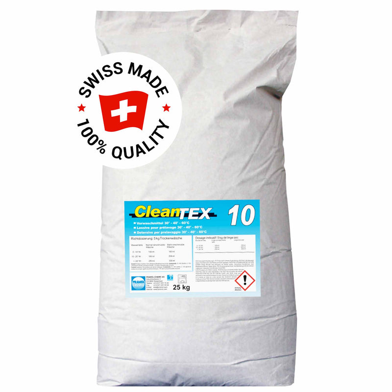 CleanTEX 10 Vorwaschmittel | 30°C | 40°C | 60°C | Pramol