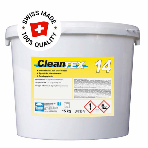 CleanTEX 14 Bleichmittel | bis 60°C | Desinfektions-Fleckentferner | Pramol