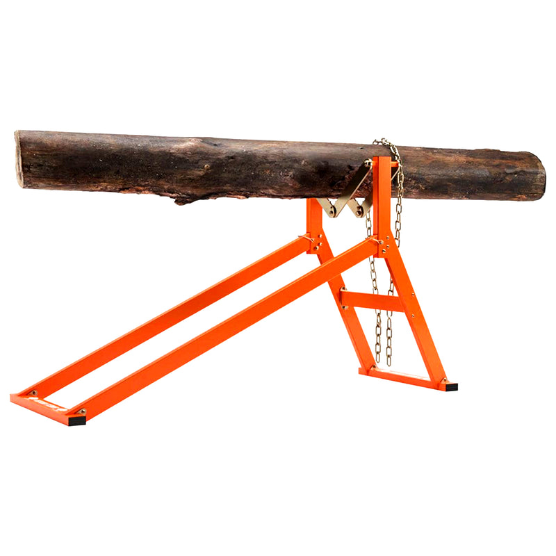 Sägebock aus Metall | bis 300 kg | bis 6 m Stamm | klappbar | mit Kettenfixierung | Forest Master Ultimate Saw Horse USH