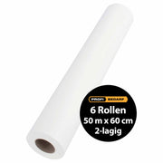 Ärzterollen | 50 m x 60 cm | 2-lagig | perforiert | geprägt | 100% Zellstoff