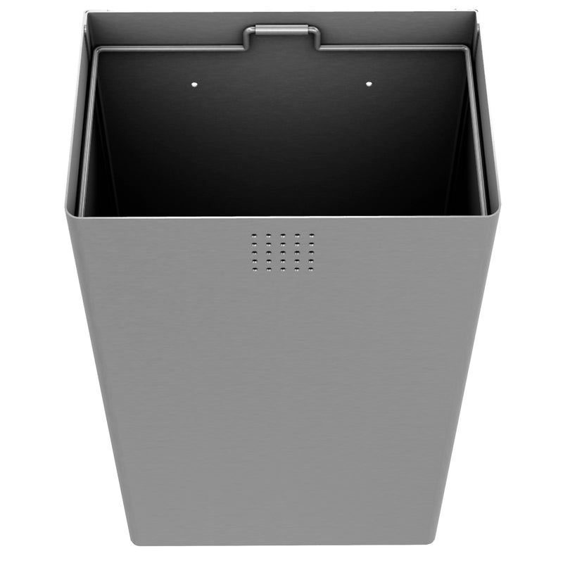 Abfallbehälter 31 Liter | Edelstahl mit Feinstruktur | für Wandmontage | PROOX 200
