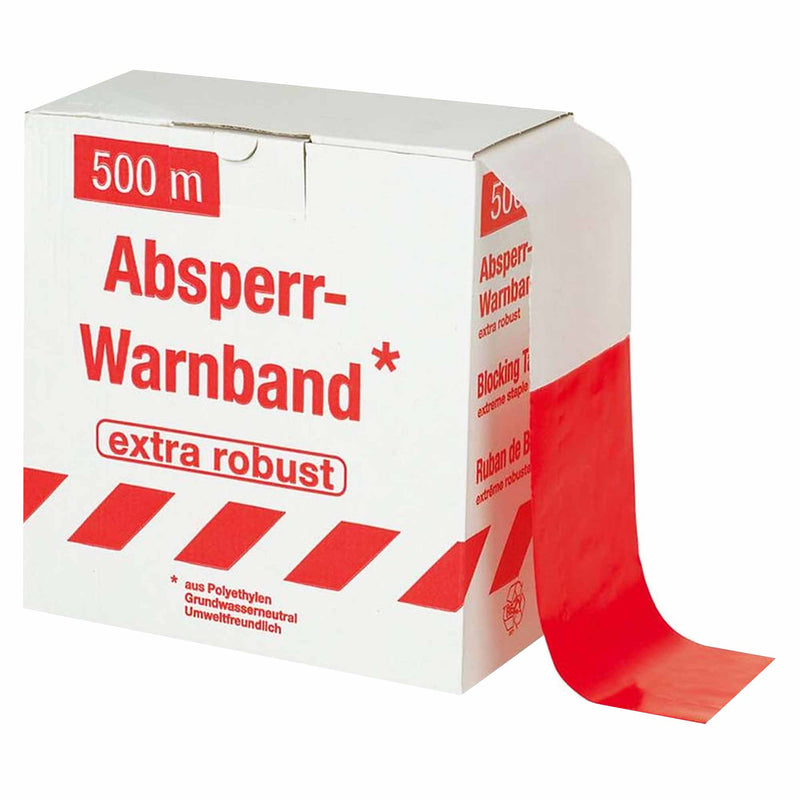 Absperrband extra stark | 500 m x 8 cm | 30 µm | HD-PE Folie | Warnband