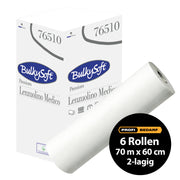 Ärzterollen | 70 m x 60 cm | 2-lagig | 100% Zellstoff | BulkySoft® Premium