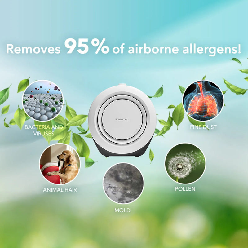Raum-Luftreiniger AirgoClean® 10 E | 135 m³/h | HEPA-Filter & Ionisator | für 40 m³ | 3-stufig | Trotec