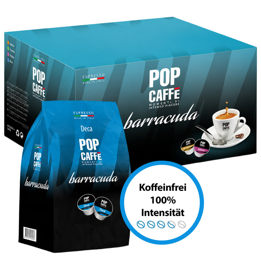 Deca Kaffeekapseln | Entkoffeiniert | für Baracuda-Maschine | POP Caffè