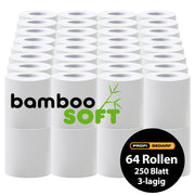 Toilettenpapier BambooSoft | 3-lagig | 100% Bambus-Zellstoff | FSC® zertifiziert