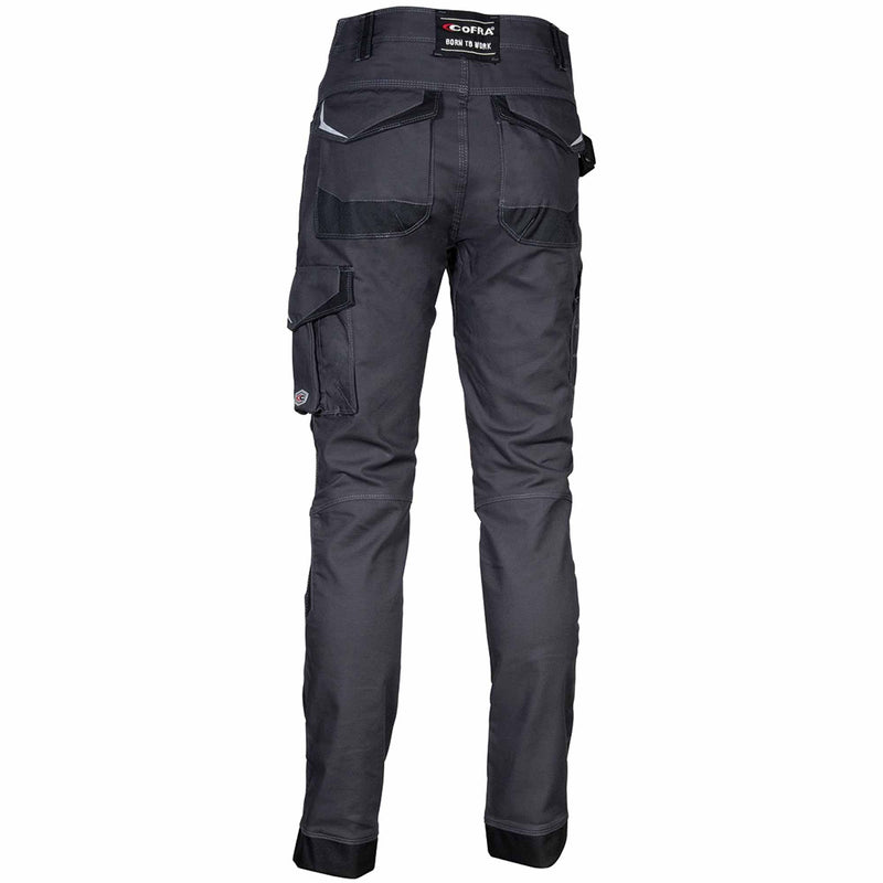 Arbeitshose Barrerio | 250 g/m² | breite Vordertaschen | verstärkter Schritt | Gesässtaschen mit Patte | Cofra