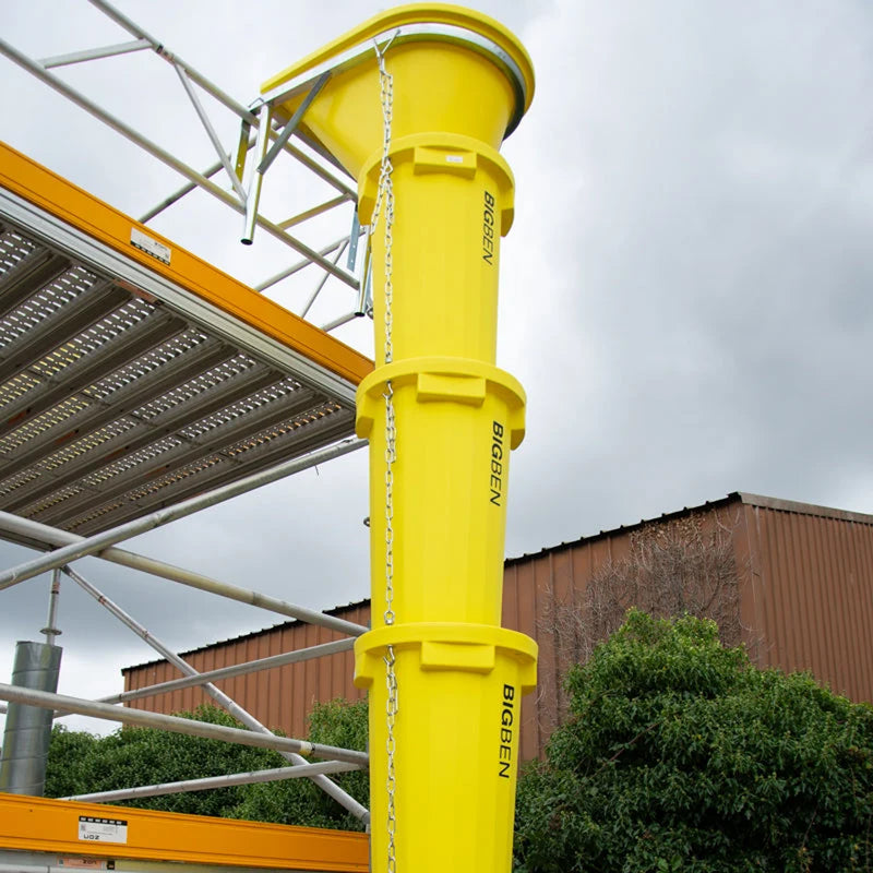 Schuttrutsche PE | 106 cm Einheiten | Ø 50 cm | inkl. Trichter & Rahmen | extra robust | witterungsbeständig | UV-beständig