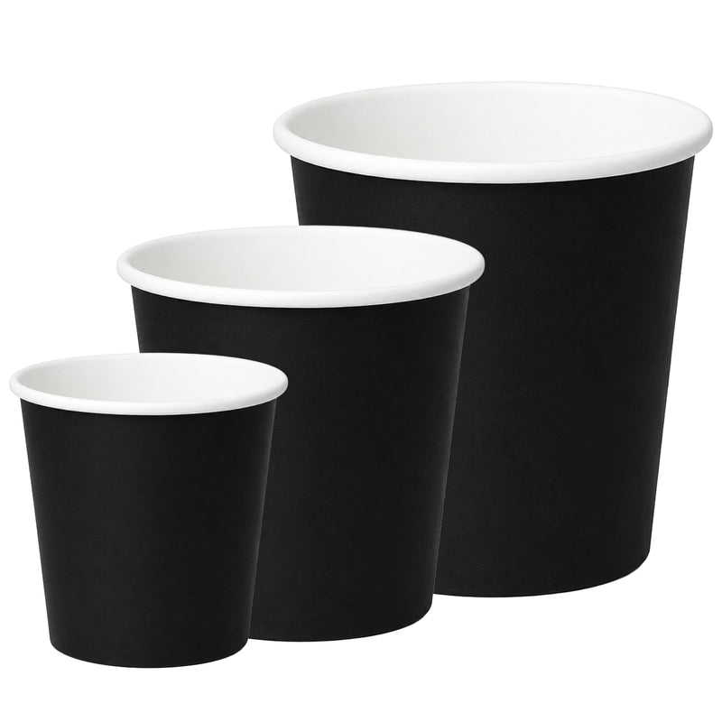 Kaffeebecher Schwarz | PE-beschichtet | 1 dl, 2 dl oder 3 dl | geruchs- & geschmacksneutral