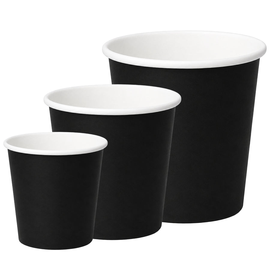Kaffeebecher Schwarz | PE-beschichtet | 1 dl, 2 dl oder 3 dl | geruchs- & geschmacksneutral