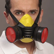 Halbmaske Polimask BETA/Silikone | Rundgewinde | Silikon | Doppelfilter | DIN EN 140 | Ekastu Safety