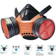 Halbmaske Polimask BETA | Rundgewinde | Doppelfilter | DIN EN 140 | Ekastu Safety