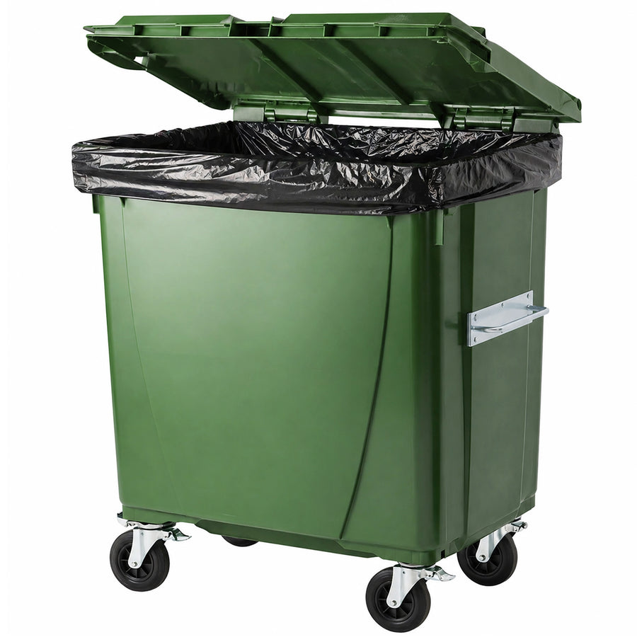 770 L Containersäcke | 60 µm | schwarz | extra stark & reissfest