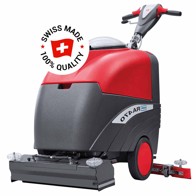 Akku-Walzenbürsten-Scheuersaugmaschine RA470 IBC | 2180 m²/h | 47 cm | 130 mbar | integriertes Ladegerät | Cleanfix