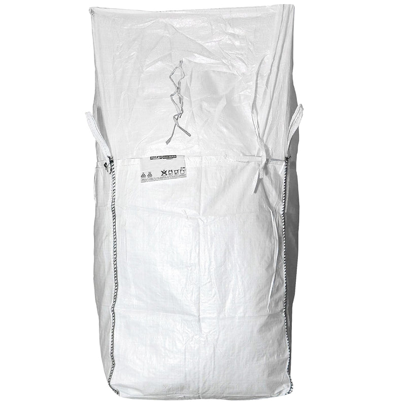 Big-Bag unbeschichtet | 75 x 75 x 90 cm | 1000 kg | SF 5:1 | 4 Hebeschlaufen | Einfüllschürze
