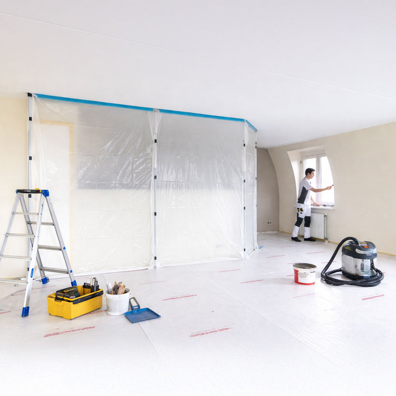 Staubschutzwand Prokit | 7,2 m x 170 - 400 cm | modular erweiterbar | Curtain-Wall