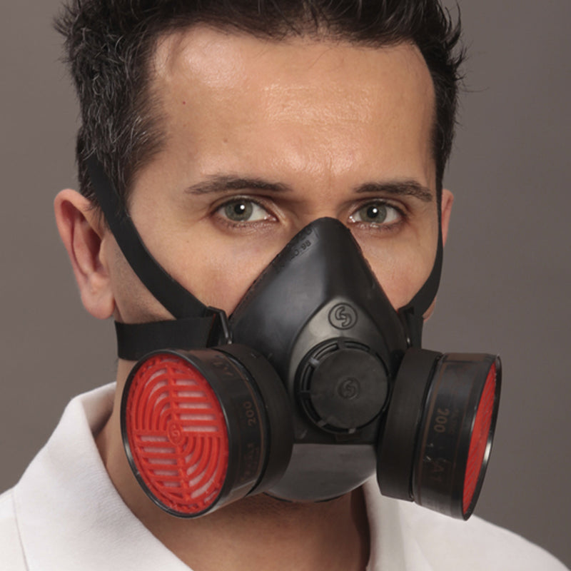 Halbmaske Polimask 100/2 | Rundgewinde | Doppelfilter | DIN EN 140 | Ekastu Safety