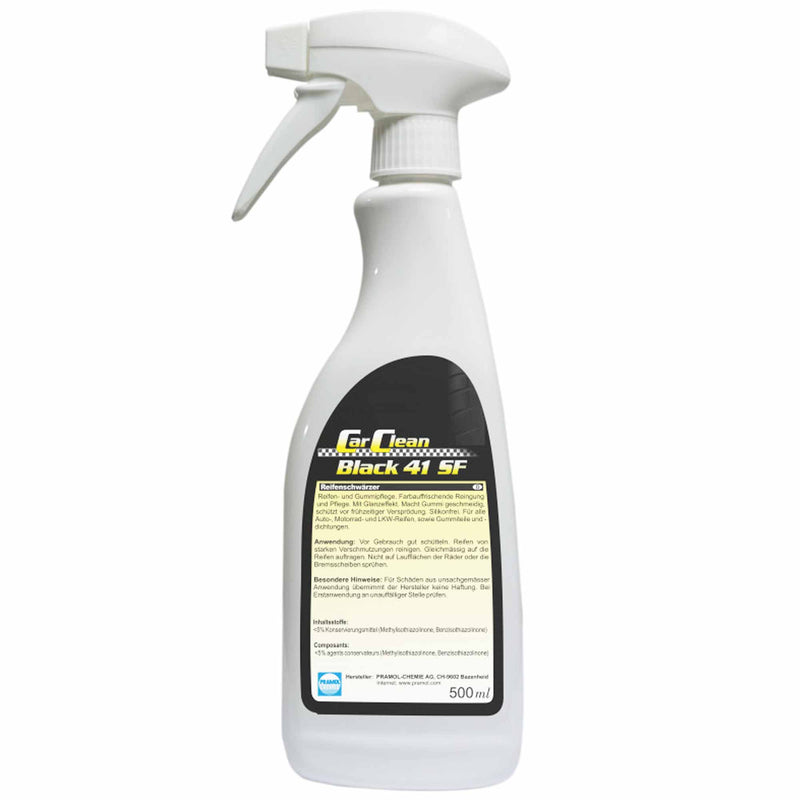 CARCLEAN Black Reifen- & Gummipflege | silikonfrei | Reifenschwärzer | Pramol