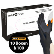 Nitril Einweghandschuhe Schwarz | latex- & puderfrei | Medbrun Expert