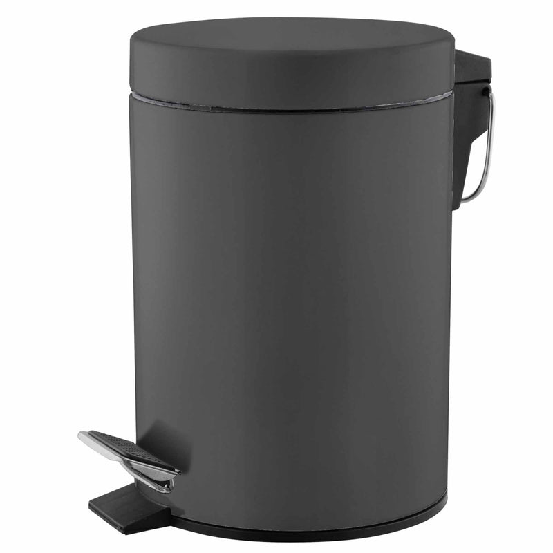 Abfalleimer Edelstahl Rund | mit Pedal & Deckel | 5 Liter | Mediclinics PP1305