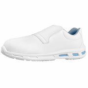 Sicherheitsschuh S2 | ohne Schnürsenkel | Sicherheitskappe | 100% metallfrei | U-Power Blanco