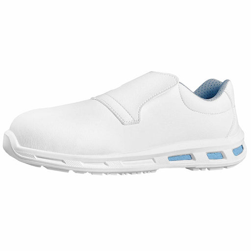 Sicherheitsschuh S2 | ohne Schnürsenkel | Sicherheitskappe | 100% metallfrei | U-Power Blanco