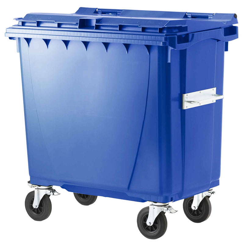 Kunststoffcontainer 770 Liter | bis 308 kg | UV-beständig | Vollgummireifen | mit 2 Bremsen | VERWO