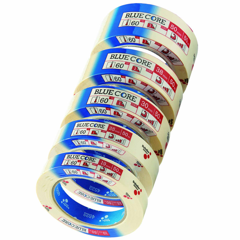 Krepp-Abdeckband Folienshrink | 120 µm | 50 m | bis +60 °C | imprägniert | Schuller Eh`klar Blue Core