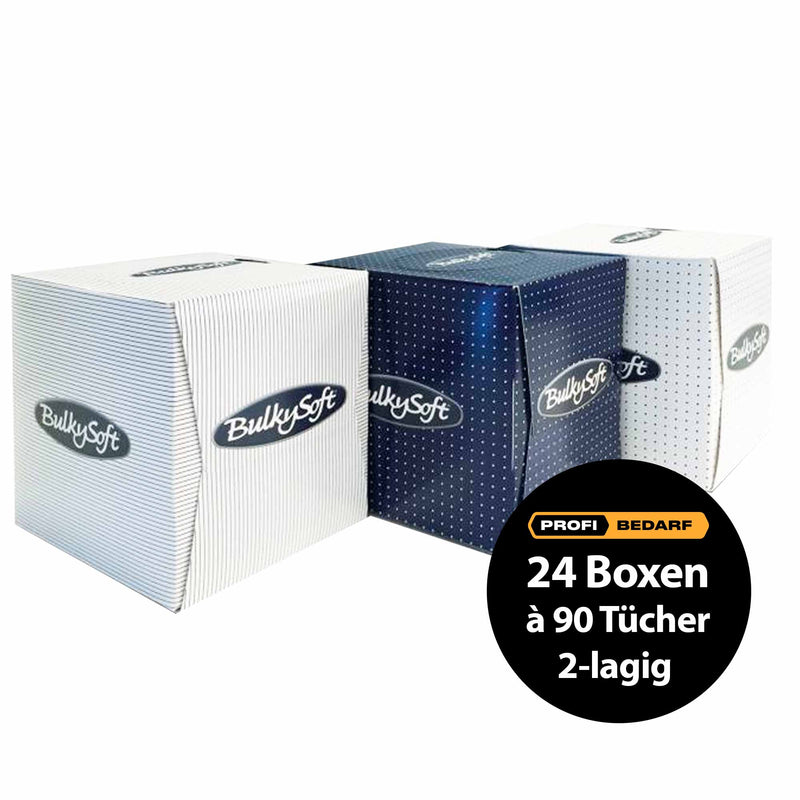 Kosmetiktücher | 2-lagig | 100% Zellstoff | PEFC zertifiziert | 90er Box | BulkySoft®