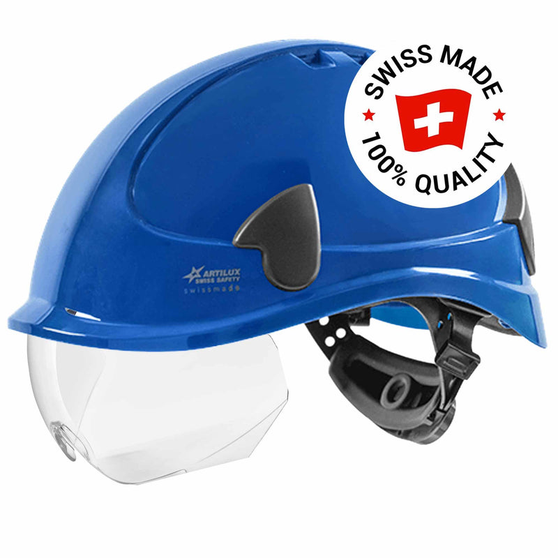 Schutzhelm ARTITOP SH510 | Polycarbonat | elektrisch isolierend | Schutzbrille | 4-Punkt-Kinnband | ROTO-System | belüftet | Swiss Made | ARTILUX
