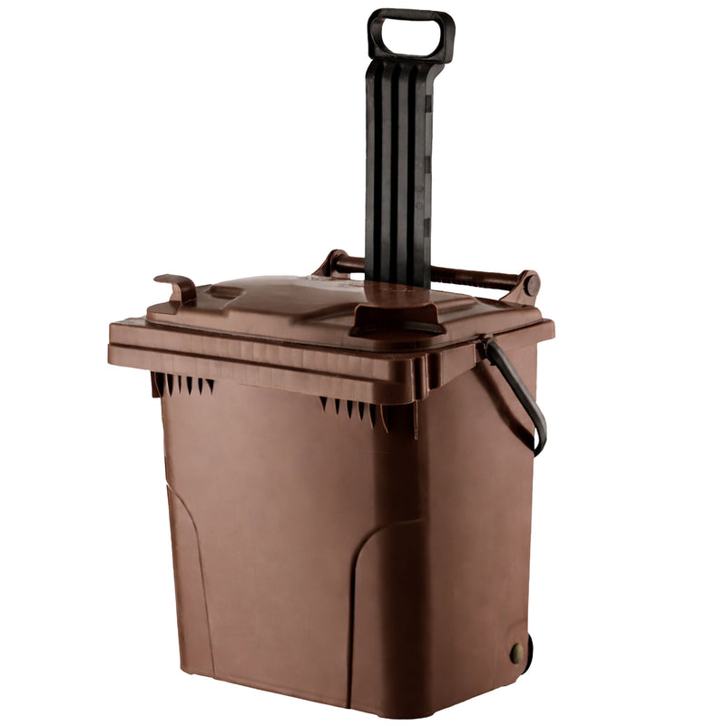 Kunststoffcontainer 40 Liter | mit Trolleyfunktion | UV-beständig | Kunststoffräder | VERWO