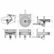 Trinkbrunnen EASY | Edelstahl matt | für Wandmontage | mit Druckknopf | vandalismussicher