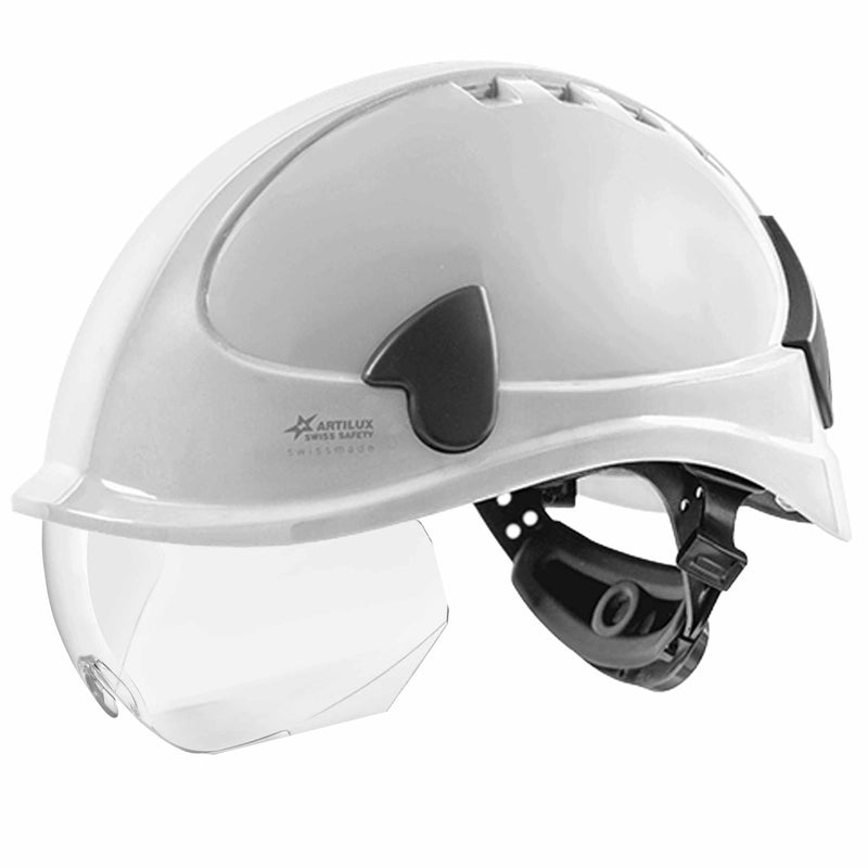 Schutzhelm ARTITOP SH510 | Polycarbonat | elektrisch isolierend | Schutzbrille | 4-Punkt-Kinnband | ROTO-System | belüftet | Swiss Made | ARTILUX