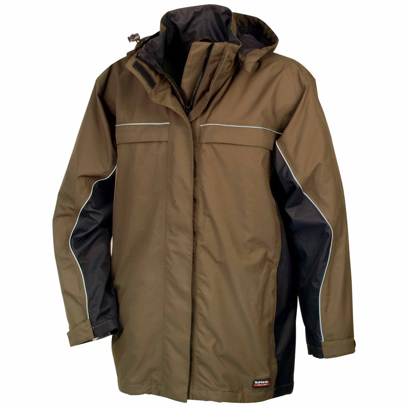 Regen-Arbeitsjacke BYLOT | Regen- & Windjacke | wind- & wasserdicht | abnehmbare Kapuze | Cofra