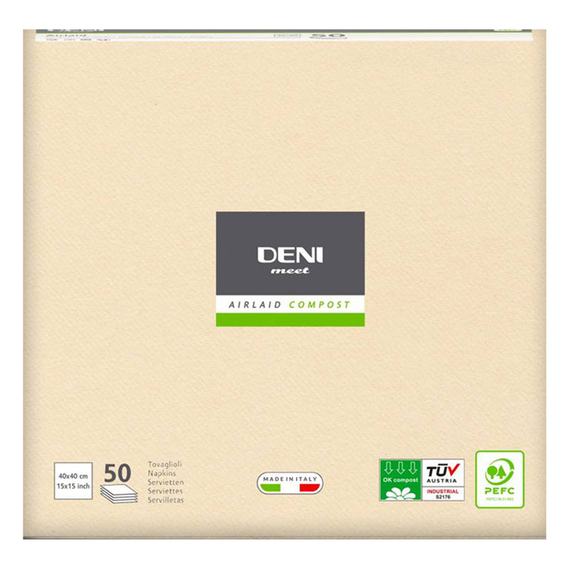 Airlaid Servietten DENI MEET | 1/4 Falz | 40 x 40 cm | PEFC zertifiziert