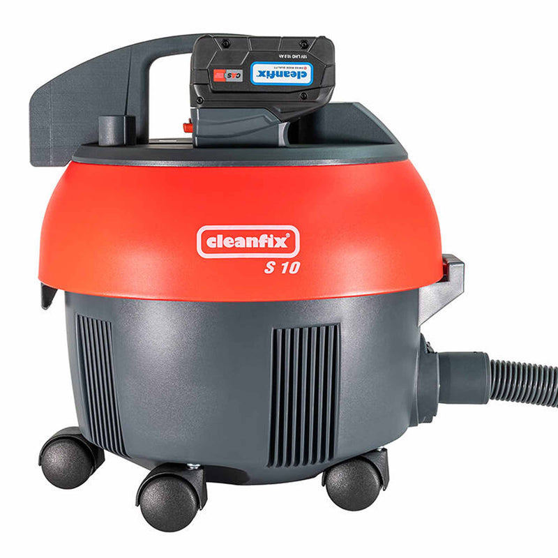 Akku-Industriesauger S10 Plus CAS | HEPA H13 | 600 W | 12 L | 231 mbar | 70 min | Cleanfix