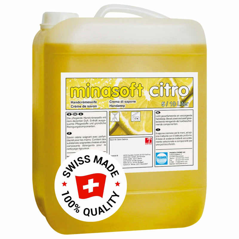 Flüssigseife MINASOFT CITRO | Citrus-Duft | mild & pflegend | pH-neutral | Pramol