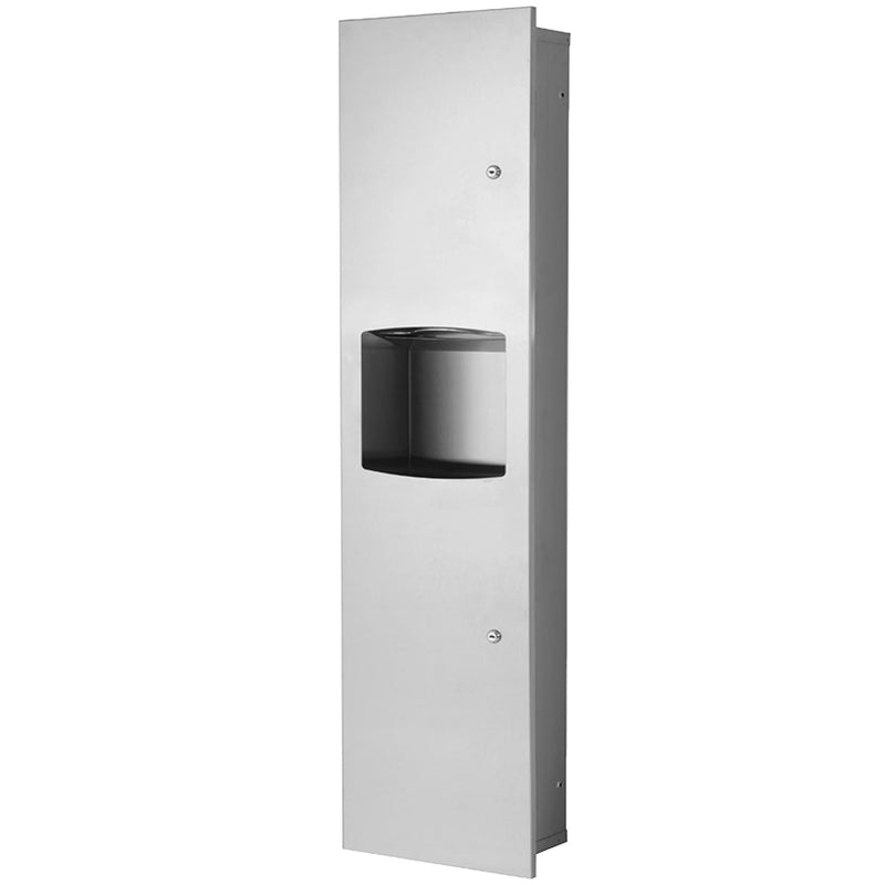 2-in-1 Papierhandtuchspender & Abfallbehälter | Edelstahl | Wandmontage | Mediclinics DTE0050CS