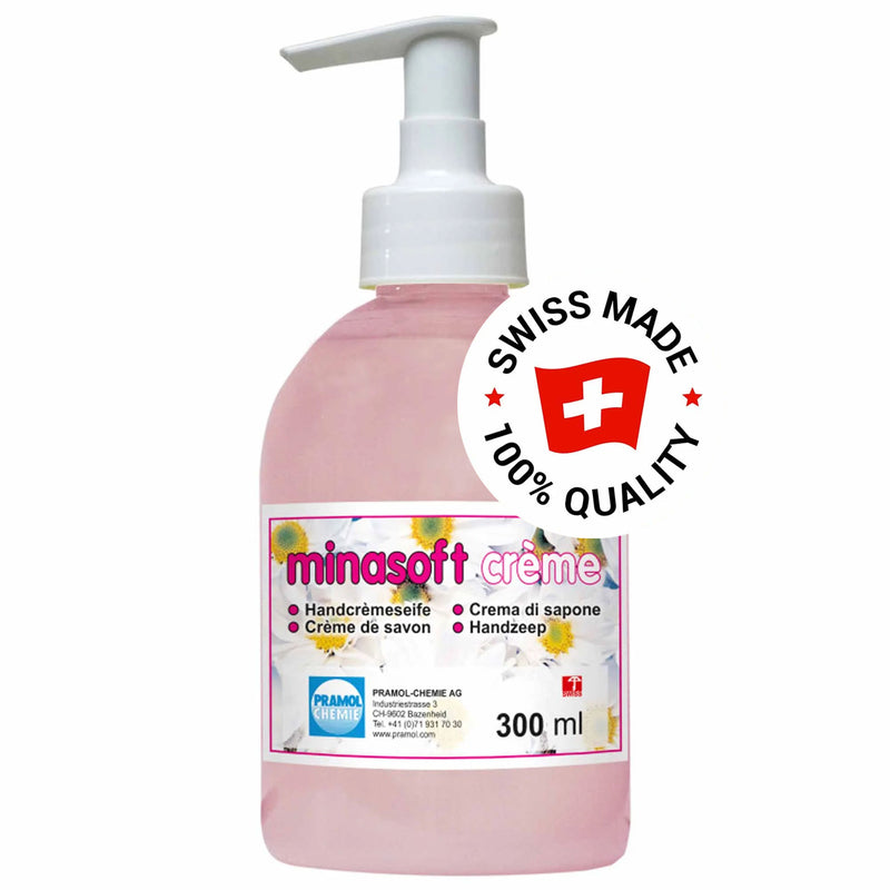 Flüssigseife MINASOFT CREME | Blumen-Duft | mild & pflegend | pH-neutral | Pramol
