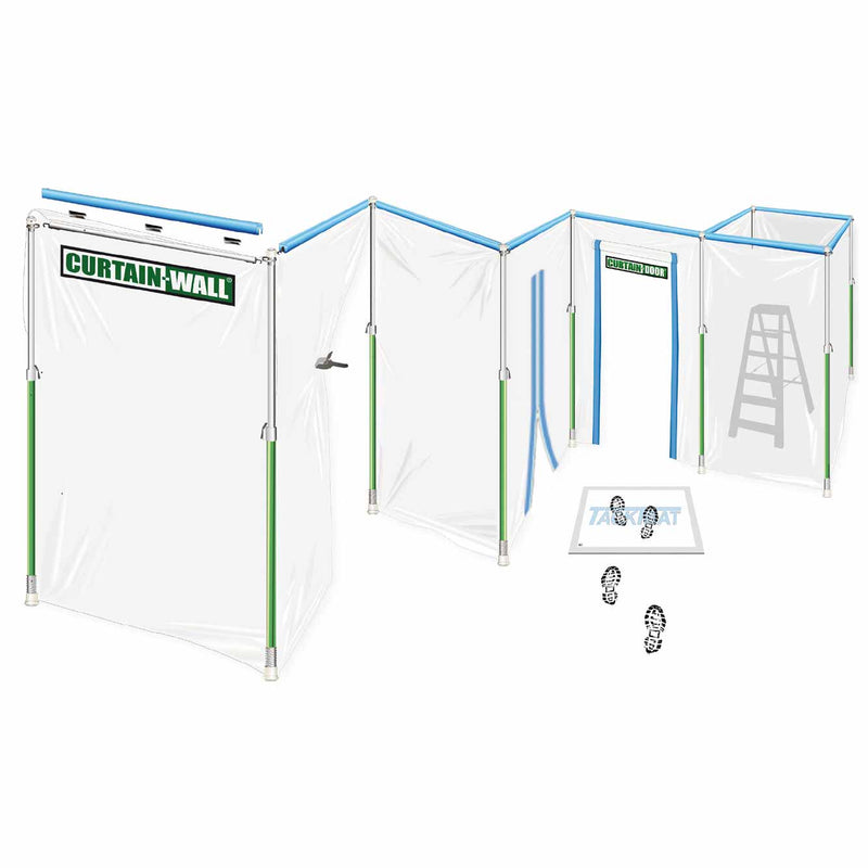 Curtain-Wall Staubschutzwand Masterkit | 14,4 x 4 m