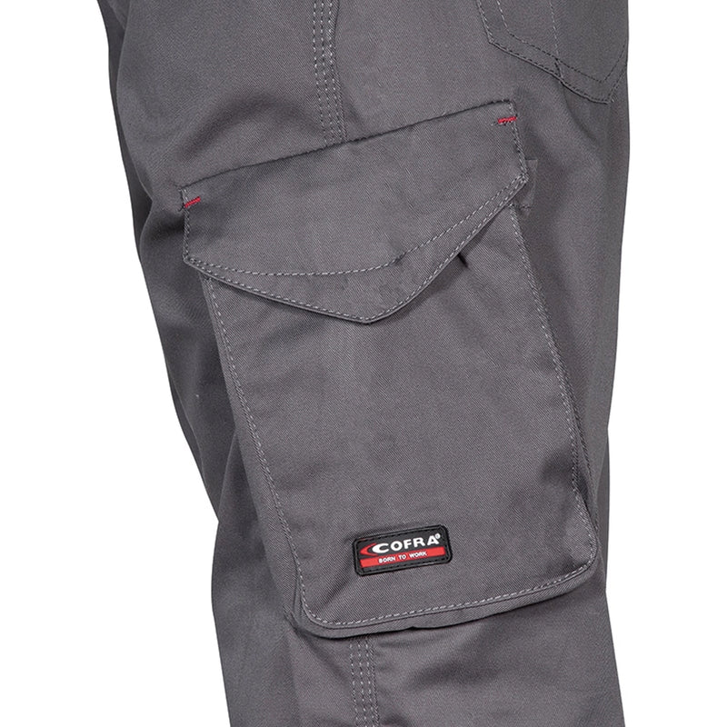 Arbeitshose DRILL | 245 g/m² | ergonomisch | breite Vordertaschen | Zollstocktasche & Hammerschlaufe | Cofra