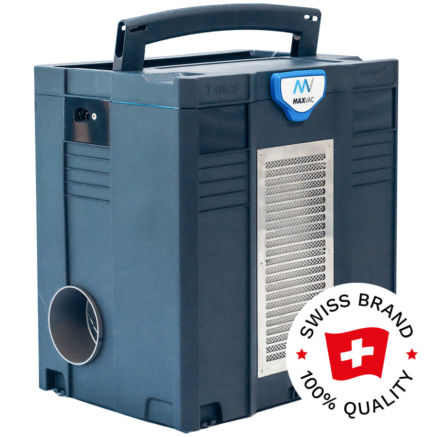 Industrie-Luftreiniger | 240 - 450 m³/h | HEPA H13 | für Entlüftungs- & WC-Rohre | Systainer-Box | Maxvac DB450