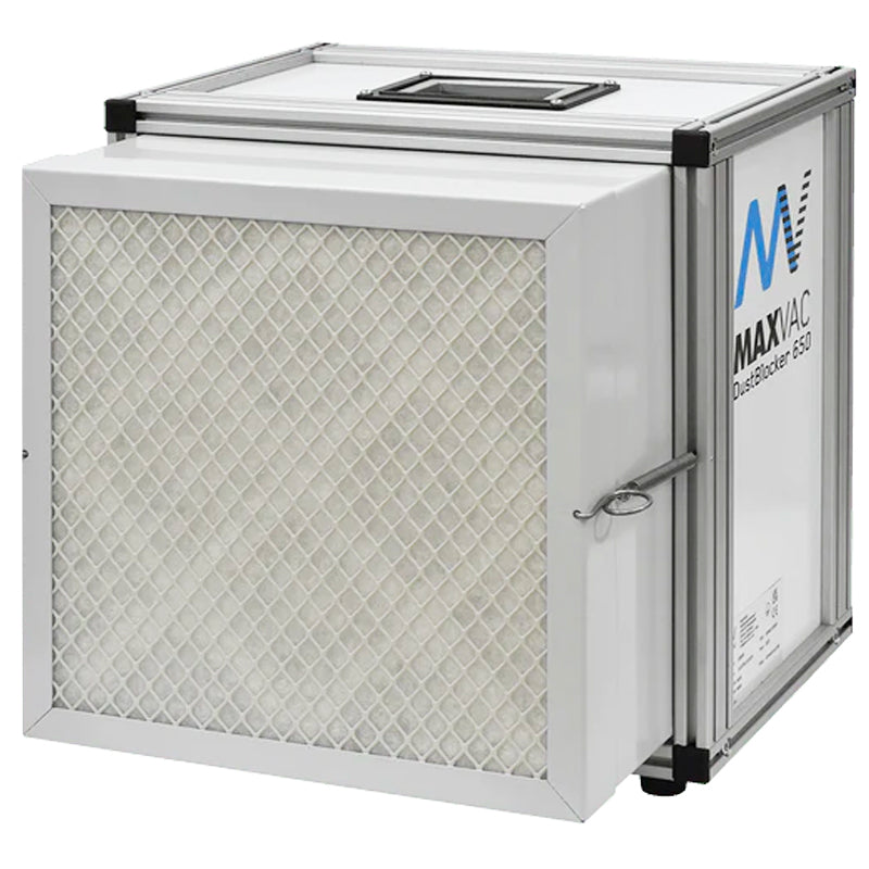 Bau-Luftreiniger Maxvac DB650 | 350 - 650 m³/h | HEPA H14 & Aktivkohle | optional mit Unterdruck