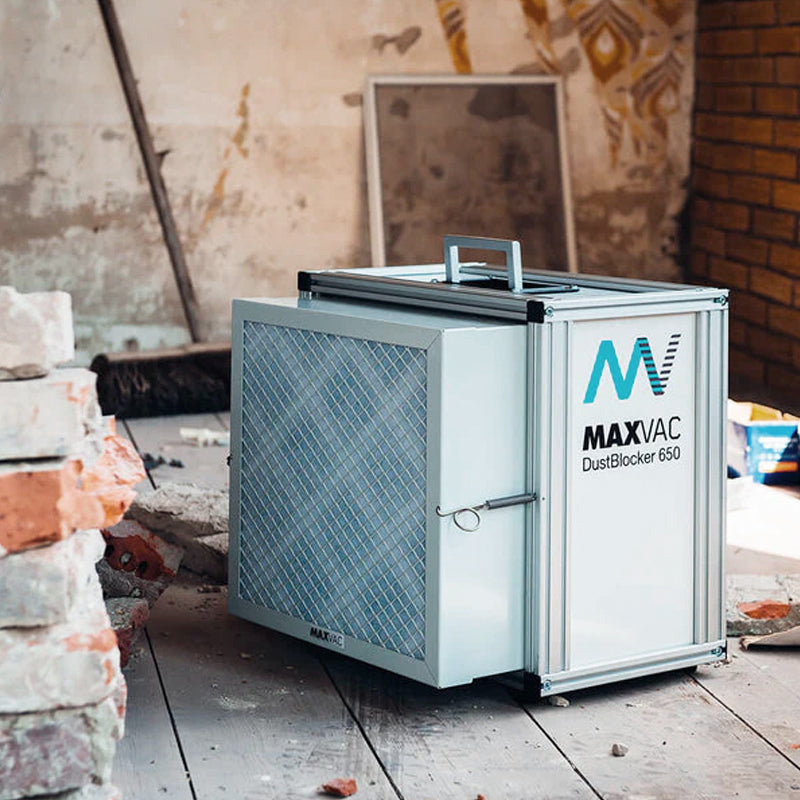 Bau-Luftreiniger Maxvac DB650 | 350 - 650 m³/h | HEPA H14 & Aktivkohle | optional mit Unterdruck