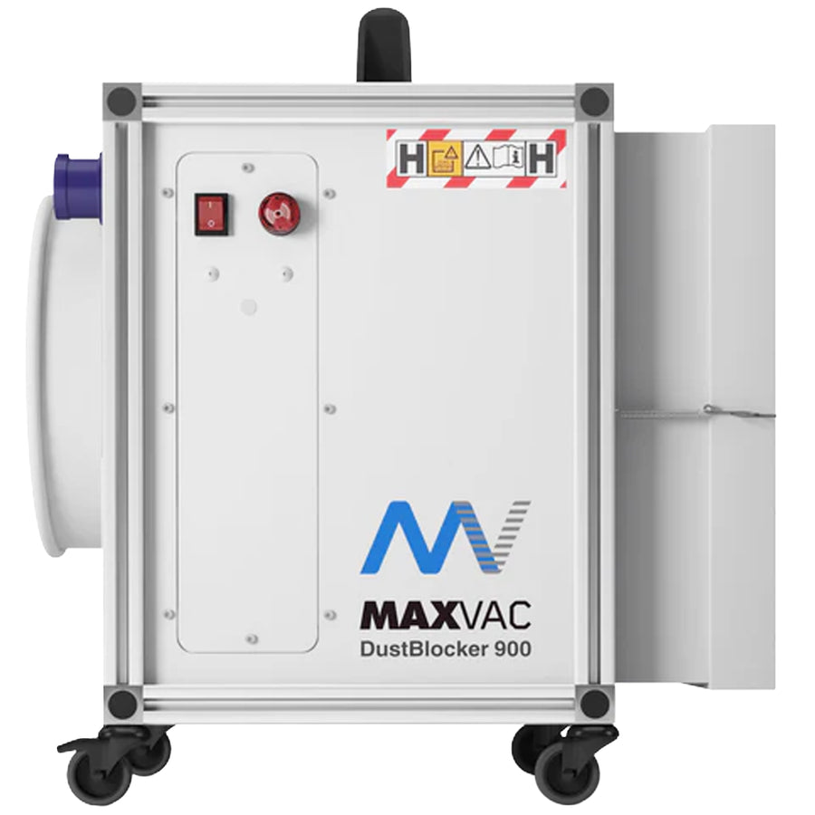 Industrie-Luftreiniger | 900 m³/h | HEPA H14 & Aktivkohle | 240 W | optional mit Schlauch | Maxvac DB900